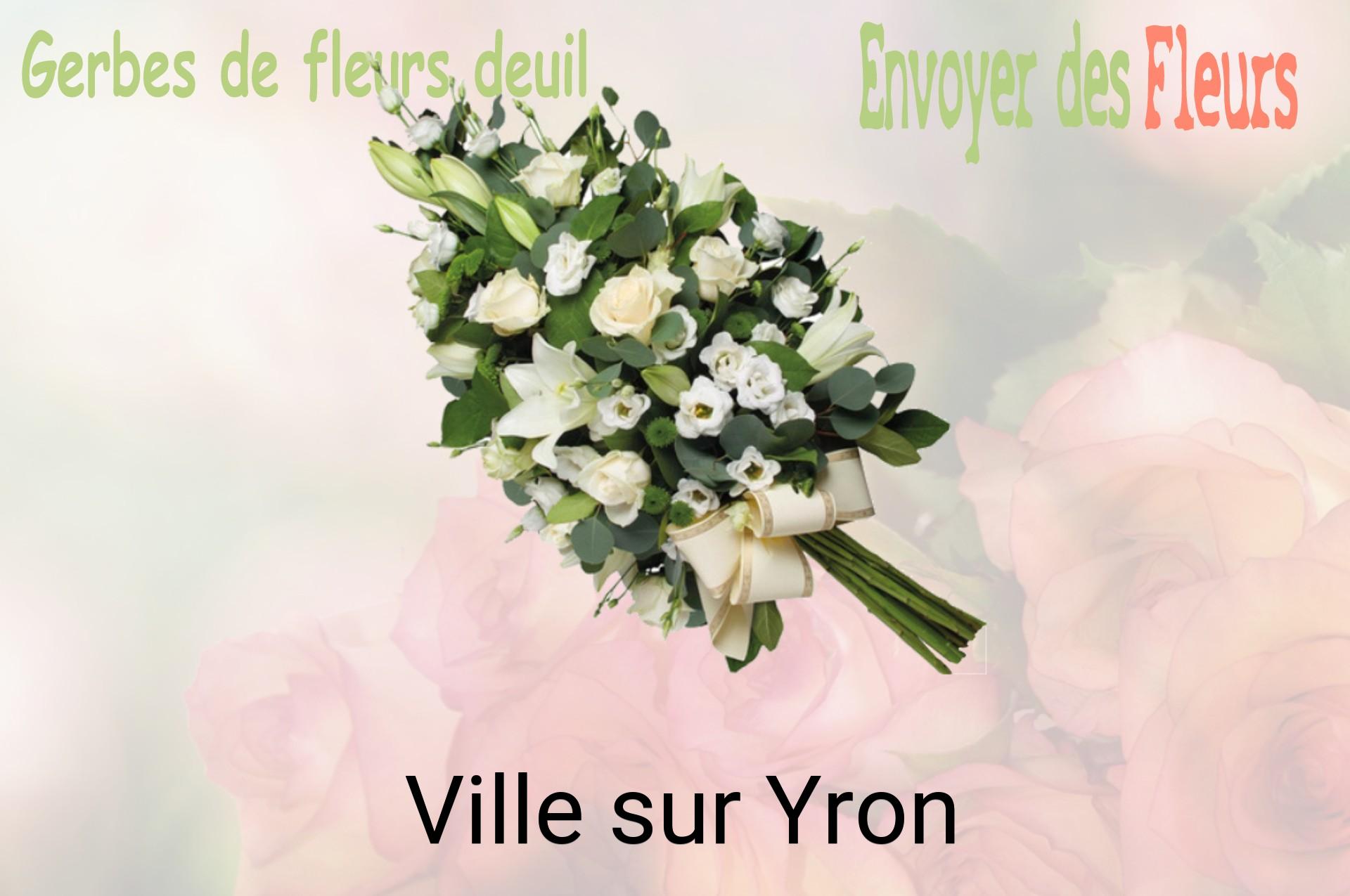 Gerbe de fleurs de deuil livrée à Ville-sur-Yron